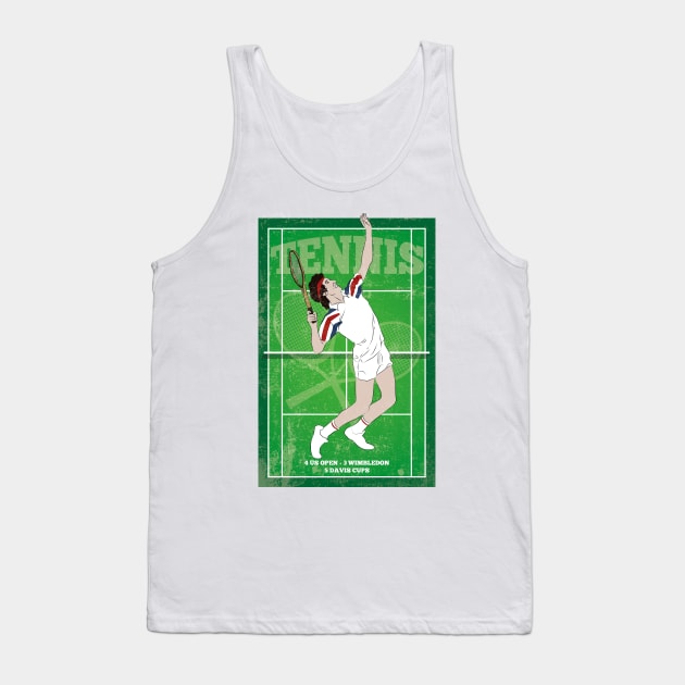 McEnroe Tennis Player Hero Vintage Tank Top by TEEWEB